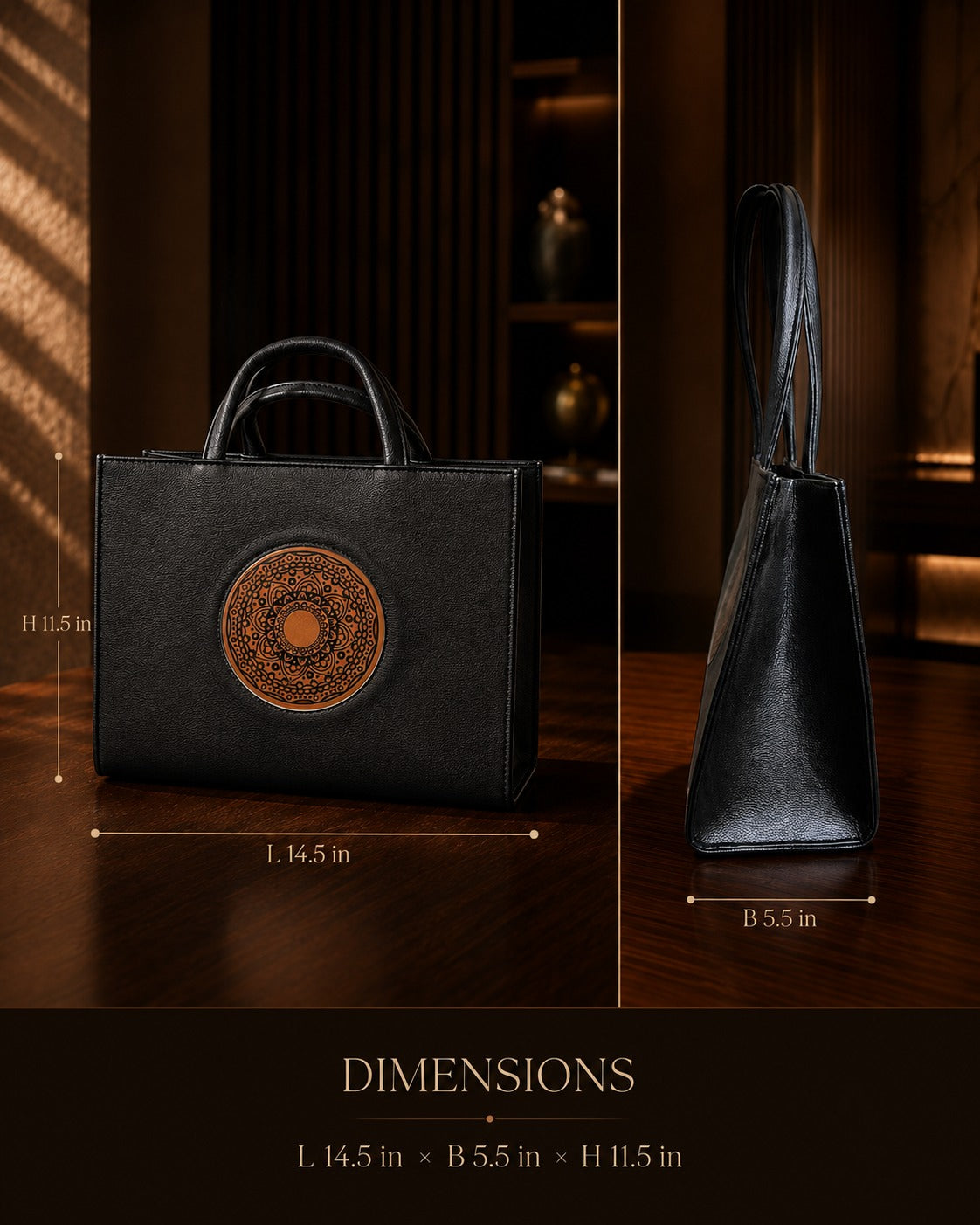 NOVA tote dimensions in black